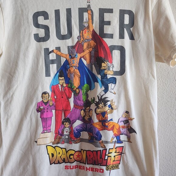 Dragon Ball Super Hero Shirt Mens Small White Movie Poster Anime Hot Topic Tee - Picture 2 of 10